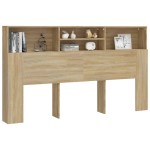vidaXL Tăblie de pat cu dulap, stejar sonoma, 180x19x103,5 cm vidaXL Tăblie de pat cu dulap, stejar sonoma, 180x19x103,5 cm