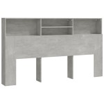 vidaXL Tăblie de pat cu dulap, gri beton, 180x19x103,5 cm vidaXL Tăblie de pat cu dulap, gri beton, 180x19x103,5 cm