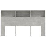 vidaXL Tăblie de pat cu dulap, gri beton, 180x19x103,5 cm vidaXL Tăblie de pat cu dulap, gri beton, 180x19x103,5 cm