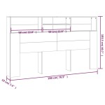 vidaXL Tăblie de pat cu dulap, alb extralucios, 180x19x103,5 cm vidaXL Tăblie de pat cu dulap, alb extralucios, 180x19x103,5 cm
