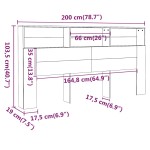 vidaXL Dulap tăblie, gri beton, 200x19x103,5 cm vidaXL Dulap tăblie, gri beton, 200x19x103,5 cm
