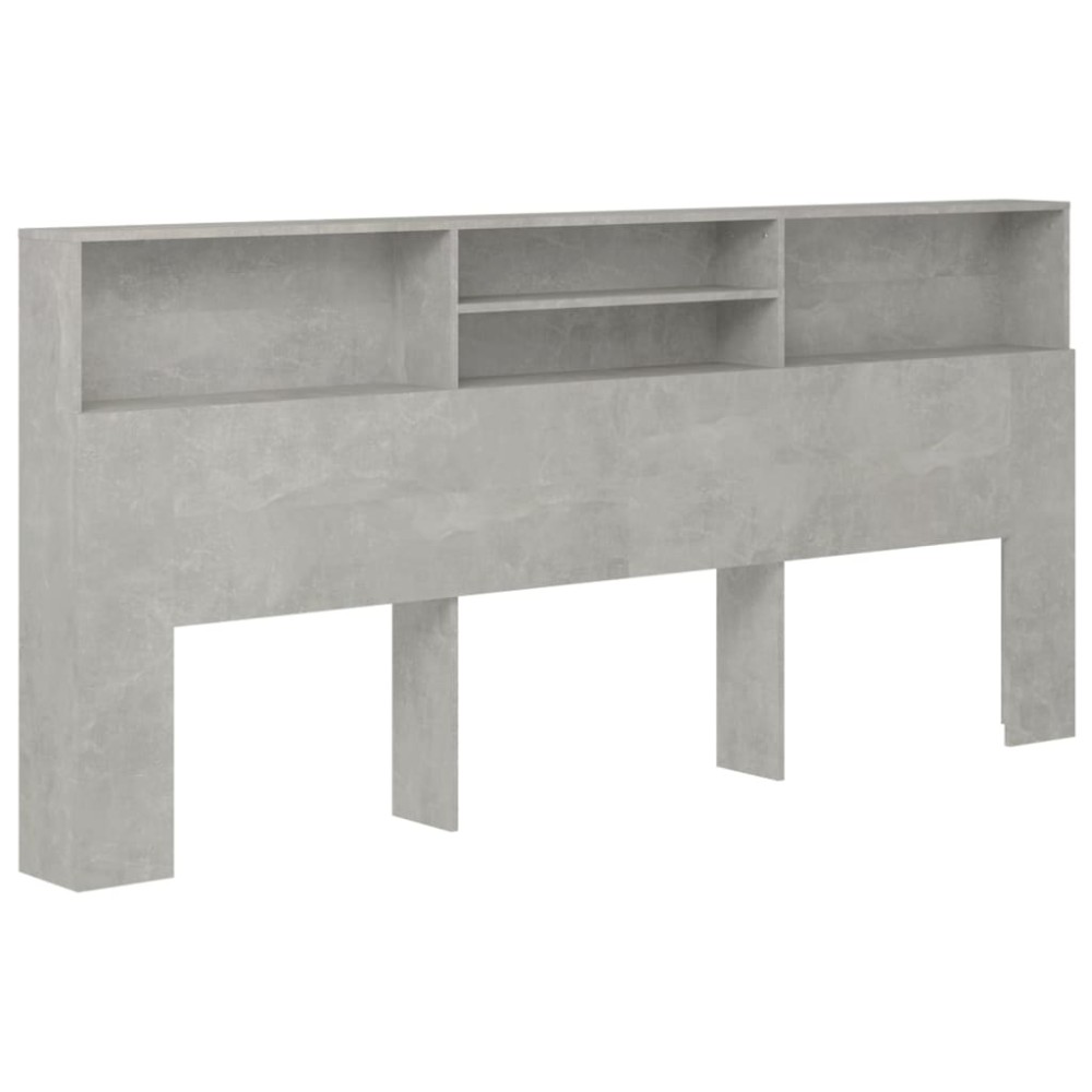 vidaXL Dulap tăblie, gri beton, 220x19x103,5 cm