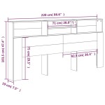 vidaXL Dulap tăblie, gri beton, 220x19x103,5 cm vidaXL Dulap tăblie, gri beton, 220x19x103,5 cm