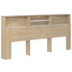 vidaXL Dulap tăblie, alb și stejar Sonoma, 220x19x103,5 cm vidaXL Dulap tăblie, alb și stejar Sonoma, 220x19x103,5 cm