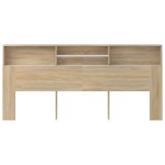 vidaXL Dulap tăblie, alb și stejar Sonoma, 220x19x103,5 cm vidaXL Dulap tăblie, alb și stejar Sonoma, 220x19x103,5 cm