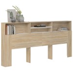 vidaXL Dulap tăblie, alb și stejar Sonoma, 220x19x103,5 cm vidaXL Dulap tăblie, alb și stejar Sonoma, 220x19x103,5 cm