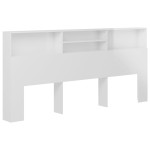 vidaXL Tăblie pat cu dulap, alb extralucios, 220x19x103,5 cm vidaXL Tăblie pat cu dulap, alb extralucios, 220x19x103,5 cm