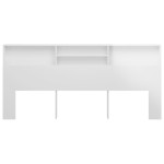 vidaXL Tăblie pat cu dulap, alb extralucios, 220x19x103,5 cm vidaXL Tăblie pat cu dulap, alb extralucios, 220x19x103,5 cm