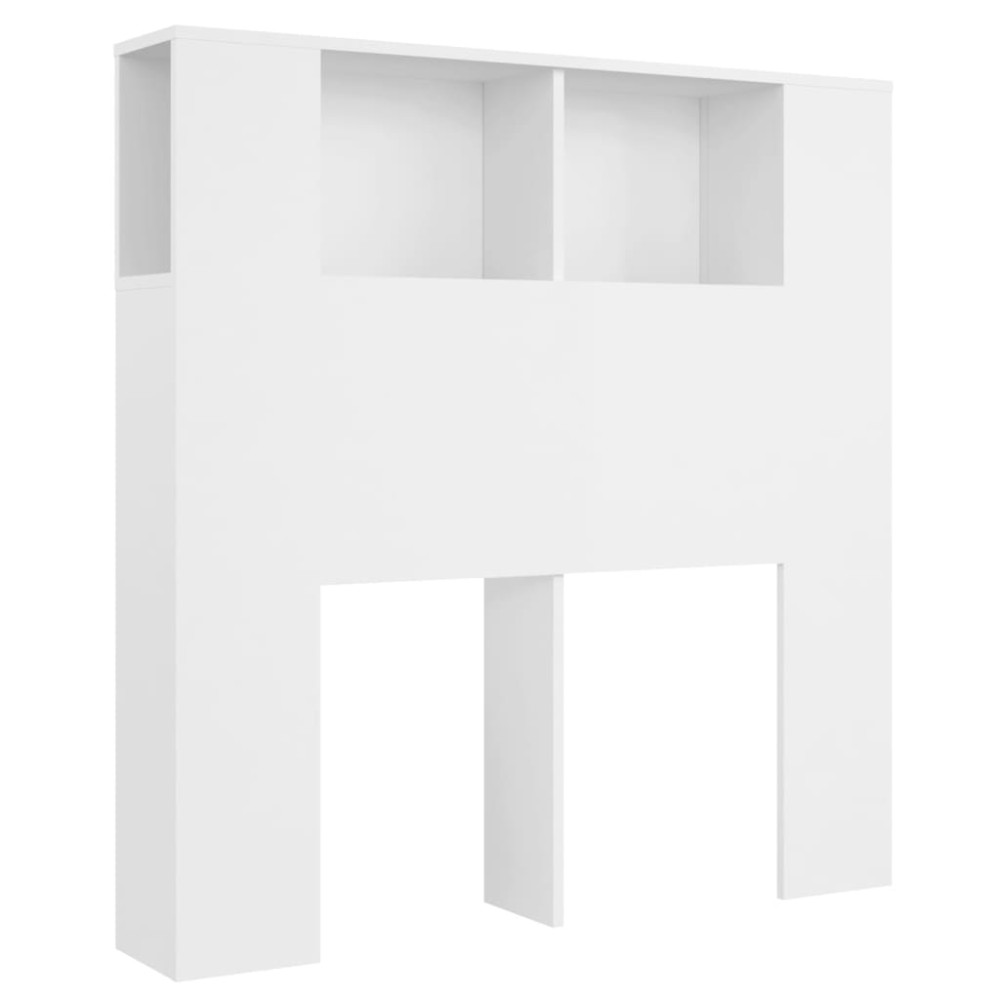 vidaXL Tăblie de pat cu dulap, alb, 100x18,5x102,5 cm