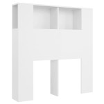 vidaXL Tăblie de pat cu dulap, alb, 100x18,5x102,5 cm