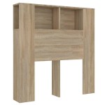 vidaXL Tăblie de pat cu dulap, stejar sonoma, 100x18,5x102,5 cm vidaXL Tăblie de pat cu dulap, stejar sonoma, 100x18,5x102,5 cm