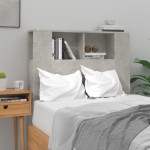 vidaXL Tăblie de pat cu dulap, gri beton, 100x18,5x102,5 cm vidaXL Tăblie de pat cu dulap, gri beton, 100x18,5x102,5 cm