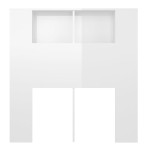 vidaXL Tăblie de pat, alb extralucios, 100x18,5x102,5 cm vidaXL Tăblie de pat, alb extralucios, 100x18,5x102,5 cm