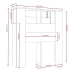 vidaXL Tăblie de pat, alb extralucios, 100x18,5x102,5 cm vidaXL Tăblie de pat, alb extralucios, 100x18,5x102,5 cm