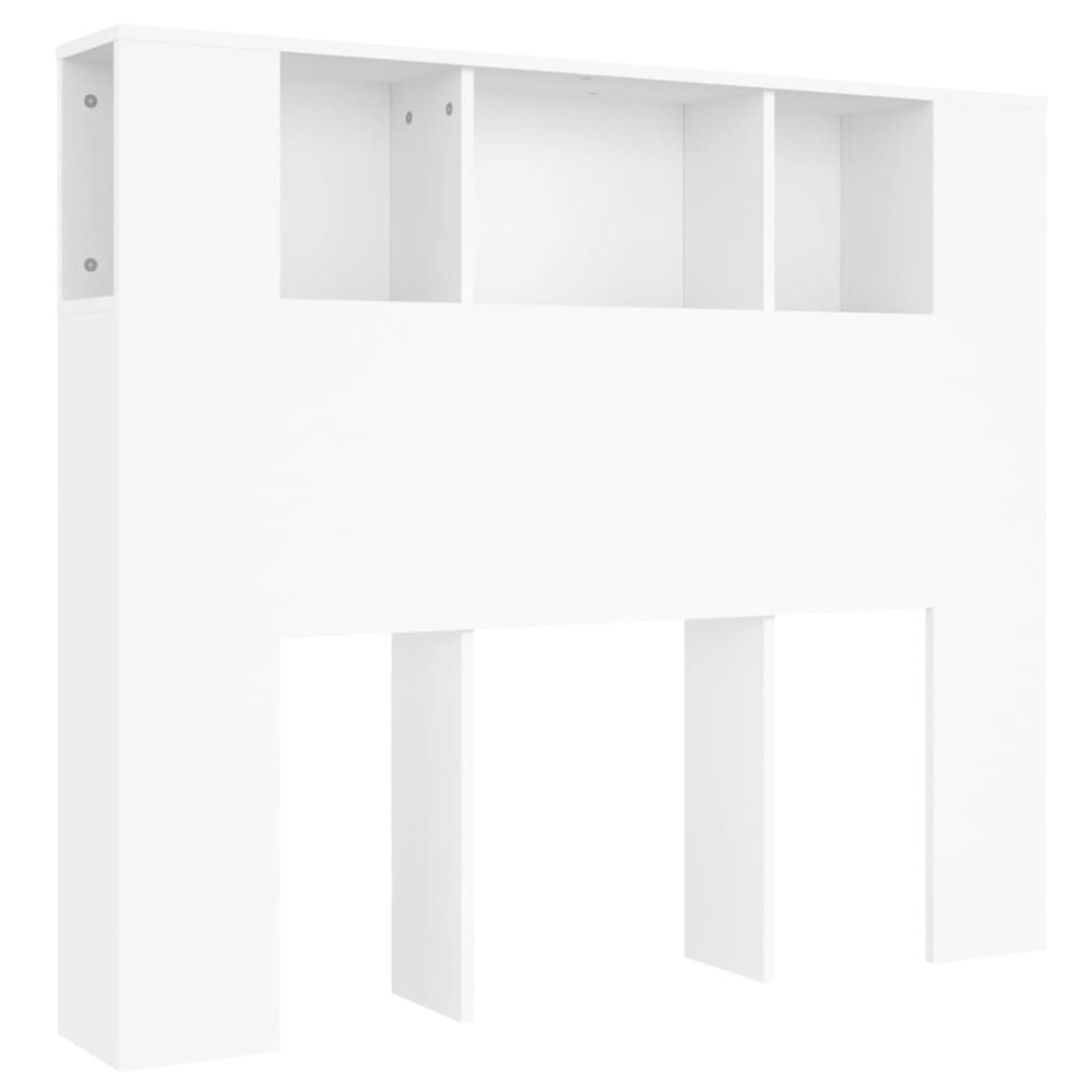 vidaXL Tăblie de pat cu dulap, alb, 120x18,5x102,5 cm