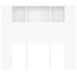 vidaXL Tăblie de pat cu dulap, alb, 120x18,5x102,5 cm vidaXL Tăblie de pat cu dulap, alb, 120x18,5x102,5 cm