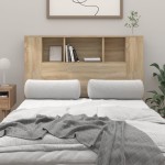 vidaXL Tăblie de pat cu dulap, stejar sonoma, 120x18,5x102,5 cm vidaXL Tăblie de pat cu dulap, stejar sonoma, 120x18,5x102,5 cm