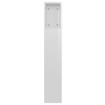 vidaXL Tăblie de pat cu dulap, alb extralucios, 120x18,5x102,5 cm vidaXL Tăblie de pat cu dulap, alb extralucios, 120x18,5x102,5 cm