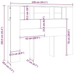vidaXL Dulap tăblie, gri beton, 140x18,5x104,5 cm vidaXL Dulap tăblie, gri beton, 140x18,5x104,5 cm