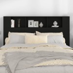 vidaXL Tăblie de pat cu dulap, negru, 160x18,5x104,5 cm vidaXL Tăblie de pat cu dulap, negru, 160x18,5x104,5 cm