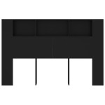 vidaXL Tăblie de pat cu dulap, negru, 160x18,5x104,5 cm vidaXL Tăblie de pat cu dulap, negru, 160x18,5x104,5 cm