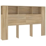 vidaXL Tăblie de pat cu dulap, stejar sonoma, 160x18,5x104,5 cm vidaXL Tăblie de pat cu dulap, stejar sonoma, 160x18,5x104,5 cm