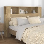 vidaXL Tăblie de pat cu dulap, stejar sonoma, 160x18,5x104,5 cm vidaXL Tăblie de pat cu dulap, stejar sonoma, 160x18,5x104,5 cm