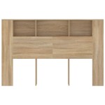 vidaXL Tăblie de pat cu dulap, stejar sonoma, 160x18,5x104,5 cm vidaXL Tăblie de pat cu dulap, stejar sonoma, 160x18,5x104,5 cm