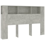 vidaXL Tăblie de pat cu dulap, gri beton, 160x18,5x104,5 cm vidaXL Tăblie de pat cu dulap, gri beton, 160x18,5x104,5 cm