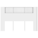 vidaXL Tăblie de pat cu dulap, alb extralucios, 160x18,5x104,5 cm vidaXL Tăblie de pat cu dulap, alb extralucios, 160x18,5x104,5 cm