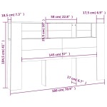 vidaXL Tăblie de pat cu dulap, alb, 180x18,5x104,5 cm vidaXL Tăblie de pat cu dulap, alb, 180x18,5x104,5 cm