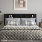 vidaXL Tăblie de pat cu dulap, negru, 180x18,5x104,5 cm