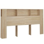 vidaXL Tăblie de pat cu dulap, stejar sonoma, 180x18,5x104,5 cm vidaXL Tăblie de pat cu dulap, stejar sonoma, 180x18,5x104,5 cm
