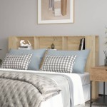 vidaXL Tăblie de pat cu dulap, stejar sonoma, 180x18,5x104,5 cm vidaXL Tăblie de pat cu dulap, stejar sonoma, 180x18,5x104,5 cm