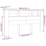 vidaXL Dulap tăblie, alb, 200x18,5x104,5 cm vidaXL Dulap tăblie, alb, 200x18,5x104,5 cm