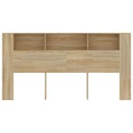 vidaXL Dulap tăblie, stejar Sonoma, 200 x 18,5 x 104,5 cm