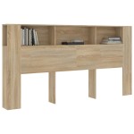 vidaXL Dulap tăblie, stejar Sonoma, 200 x 18,5 x 104,5 cm