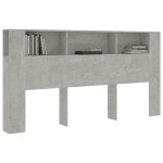 vidaXL Dulap tăblie, gri beton, 200x18,5x104,5 cm vidaXL Dulap tăblie, gri beton, 200x18,5x104,5 cm
