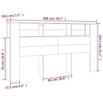 vidaXL Dulap tăblie, gri beton, 200x18,5x104,5 cm vidaXL Dulap tăblie, gri beton, 200x18,5x104,5 cm