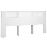 vidaXL Tăblie de pat cu dulap, alb, 220x18,5x104,5 cm vidaXL Tăblie de pat cu dulap, alb, 220x18,5x104,5 cm