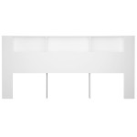 vidaXL Tăblie de pat cu dulap, alb, 220x18,5x104,5 cm vidaXL Tăblie de pat cu dulap, alb, 220x18,5x104,5 cm
