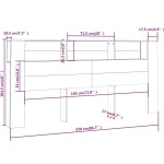 vidaXL Dulap tăblie, gri beton, 220x18,5x104,5 cm vidaXL Dulap tăblie, gri beton, 220x18,5x104,5 cm