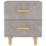 vidaXL Noptiere, 2 buc., gri beton, 40x35x47,5 cm