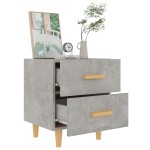 vidaXL Noptiere, 2 buc., gri beton, 40x35x47,5 cm