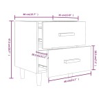 vidaXL Noptiere, 2 buc., gri beton, 40x35x47,5 cm