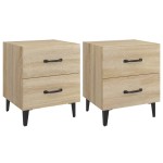vidaXL Noptiere, 2 buc., stejar sonoma, 40x35x47,5 cm vidaXL Noptiere, 2 buc., stejar sonoma, 40x35x47,5 cm