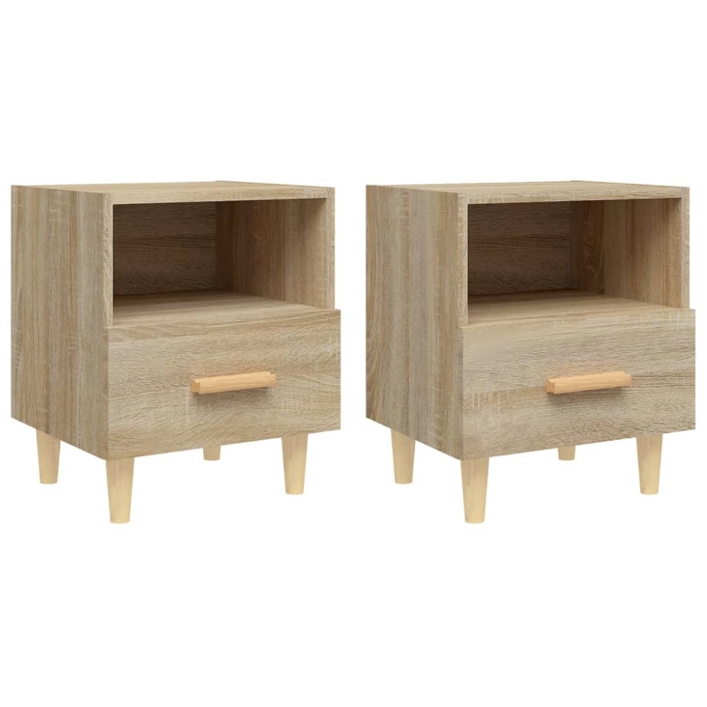 vidaXL Noptiere, 2 buc., stejar sonoma, 40x35x47 cm