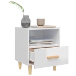 vidaXL Noptiere, 2 buc., alb extralucios, 40x35x47 cm vidaXL Noptiere, 2 buc., alb extralucios, 40x35x47 cm
