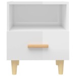 vidaXL Noptiere, 2 buc., alb extralucios, 40x35x47 cm vidaXL Noptiere, 2 buc., alb extralucios, 40x35x47 cm