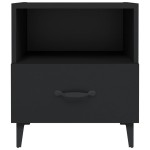 vidaXL Noptieră, negru, lemn prelucrat